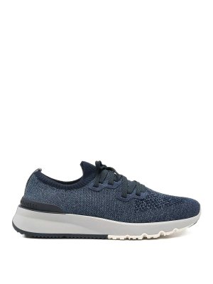 BRUNELLO CUCINELLI: trainers - Cotton marl knit Runner sneakers