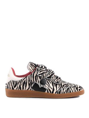 ISABEL MARANT: trainers - Bryce pony-effect leather sneakers