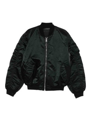 ALPHA INDUSTRIES: bombers - Black zip-up bomber jacket