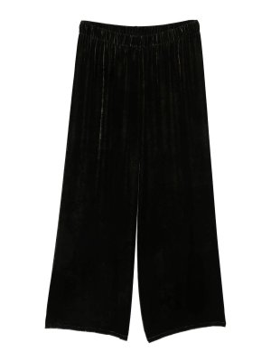 AVANT-TOI: casual trousers - Dark wide-leg cropped trousers