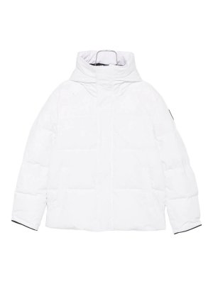 Canada Goose: giacche casual - Giacca bianca con cappuccio e collo alto