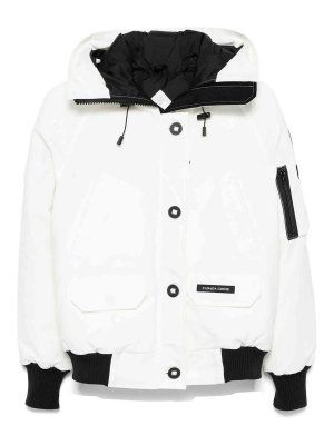 Canada Goose: casual jackets - White jacket with black hood lining