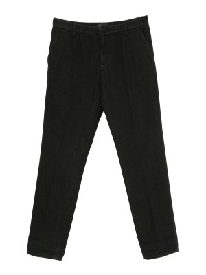 DONDUP: casual trousers - Black straight-leg trousers