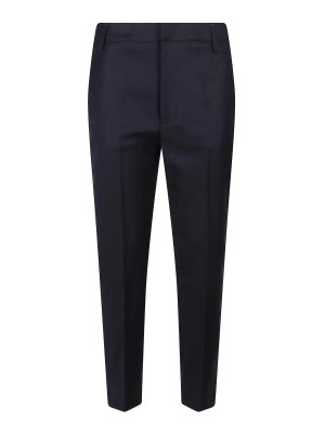 DONDUP: casual trousers - Navy blue tapered trousers