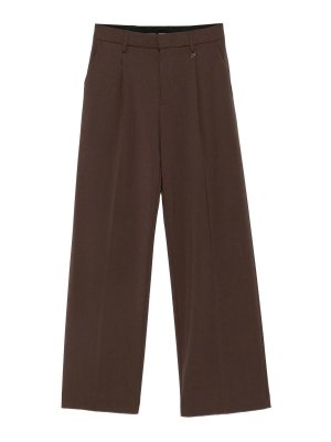 DONDUP: casual trousers - Brown wide-leg trousers