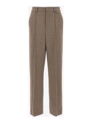 FABIANA FILIPPI: casual trousers - Taupe straight-leg tailored trousers