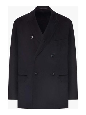 GIORGIO ARMANI: blazers - Dark double-breasted blazer