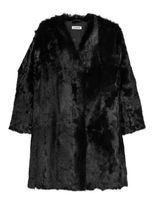JIL SANDER: ロングコート - ロングコート - 黒