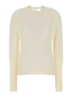 LANVIN: Strickpullover mit Rundhalsausschnitt - Rundhalspullover - Silber