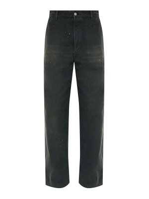 Maison Margiela: casual trousers - Dark straight-leg trousers