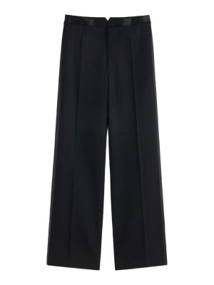 Maison Margiela: pantaloni casual - Pantaloni neri a gamba larga su misura