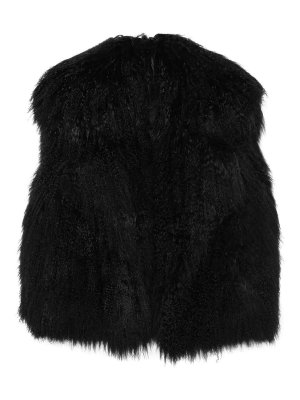 NUMERO OTTO: waistcoats & gilets - Black shaggy sleeveless vest