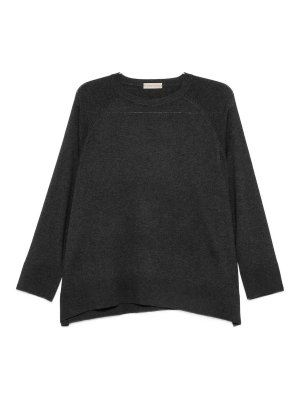 PUROTATTO: maglia collo rotondo - Maglione girocollo grigio scuro