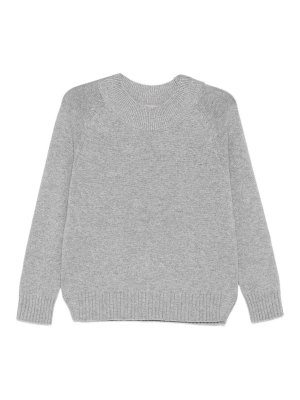 PUROTATTO: crew necks - Light grey crew-neck jumper