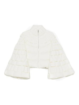 RAXXY: casual jackets - White sculptural cropped jacket