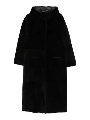 SIMONETTA RAVIZZA: ロングコート - ロングコート - 黒