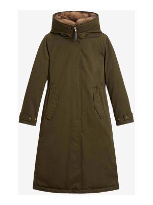 WOOLRICH: cappotti lunghi - Cappotto lungo color oliva