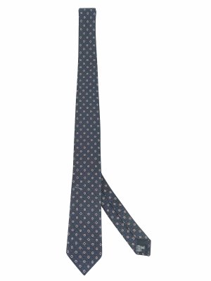 GIORGIO ARMANI: ties & bow ties - Grey patterned tie
