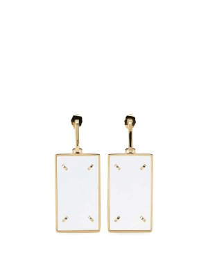 Maison Margiela: Earrings - Rectangular drop earrings