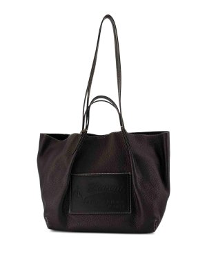 LANVIN: totes bags - Black tote bag with long handles