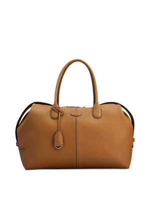 TOD'S: totes bags - Tan top-handle bowler bag