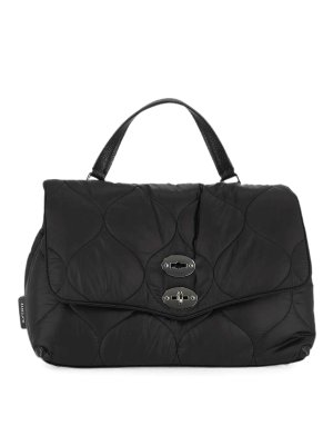 ZANELLATO: totes bags - Black quilted top-handle bag
