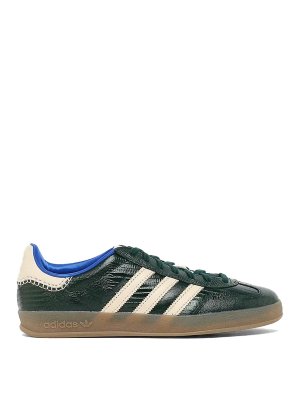 Adidas Originals: trainers - Green Gazelle sneakers with blue trim