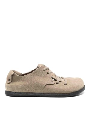 BIRKENSTOCK: sandals - Beige lace-up Montana shoes