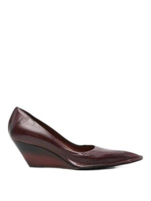 CAPASA: ballerine - Décolleté bordeaux con zeppa a punta