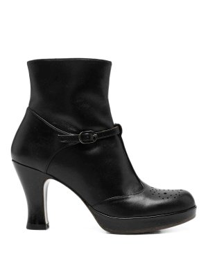 Chie Mihara: boots - Black ankle boots with buckle detail