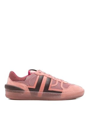 LANVIN: trainers - Pink low-top logo sneakers