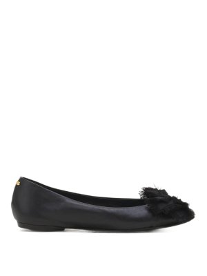 LANVIN: ballerine - Ballerine nere con fiocco decorativo