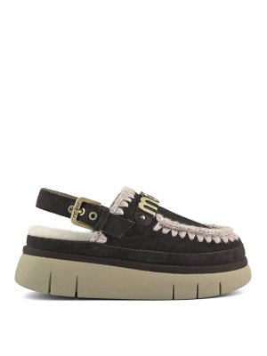 MOU: boots - Dark platform slingback clogs
