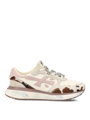 PREMIATA: sneakers - Sneakers grosse rosa e beige