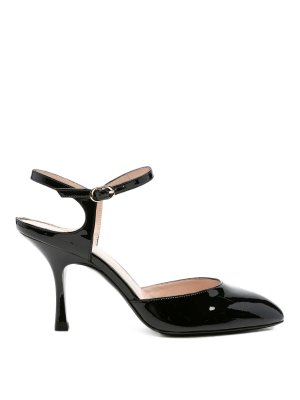 Stuart Weitzman: sandals - Black ankle-strap pointed-toe pumps
