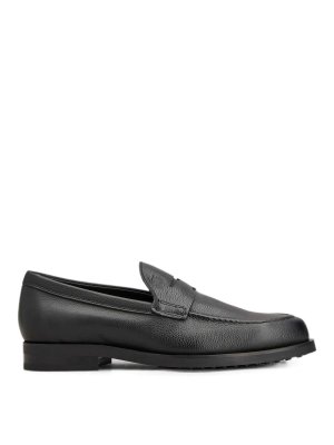 TOD'S: flat shoes - Black classic penny loafers