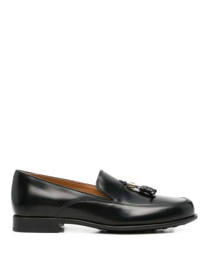 TOD'S: flat shoes - Black tassel loafers