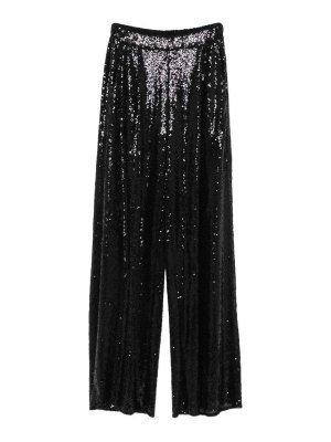 AMAZUÌN: Top e canotte - Pantaloni neri con paillettes