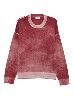 AMISH: crew necks - Red crew-neck wool sweater