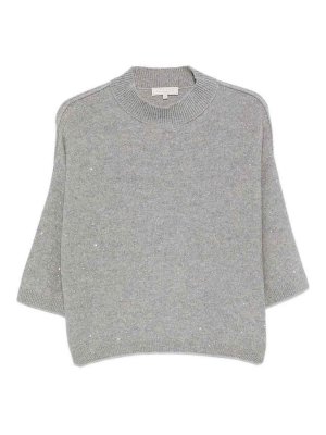 ANTONELLI FIRENZE: crew necks - Grey half-neck sweater