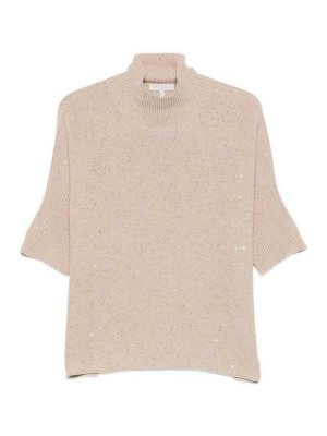 ANTONELLI FIRENZE: crew necks - Beige high-neck sesia sweater