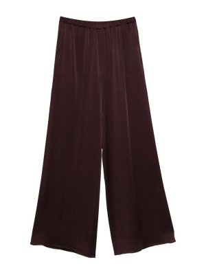 ANTONELLI FIRENZE: casual trousers - Burgundy shillet wide-leg trousers