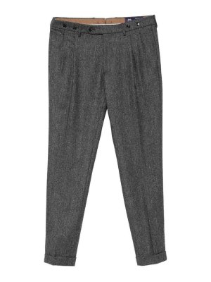 BERWICH: pantaloni casual - Pantaloni grigi di lana a pieghe