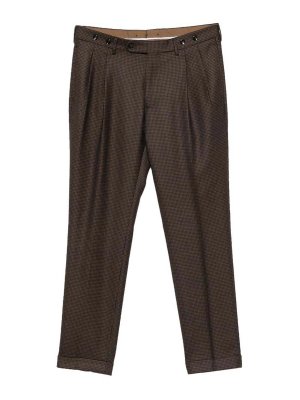 BERWICH: pantaloni casual - Pantaloni di pura lana marrone