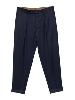 BERWICH: casual trousers - Blue stretch cotton trousers