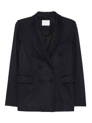 CIRCOLO 1901: blazers - Double-breasted wool-cashmere blend blazer