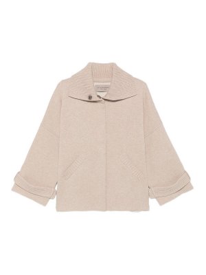 D.EXTERIOR: cappotti corti - Cappotto corto beige in misto lana