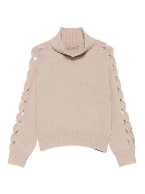 D.EXTERIOR: crew necks - Beige turtleneck sweater