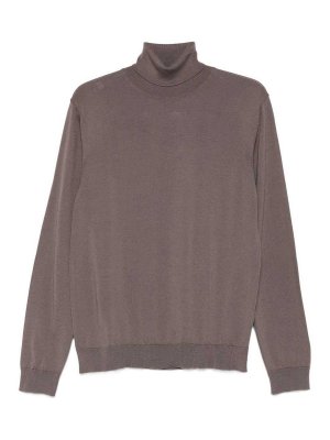 DANIELE FIESOLI: Turtlenecks & Polo necks - Grey wool turtleneck sweater