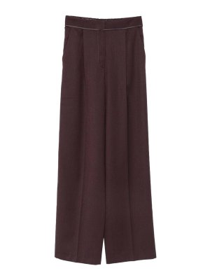 FORTE FORTE: pantaloni casual - pantaloni palazzo bordeaux